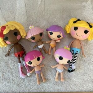 Lalaloopsy Full Size & Little Sister Dolls Lot Of 6 Alice, Dot Starlight VTG EUC